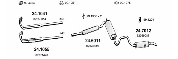 ASSO ART1228 Exhaust System